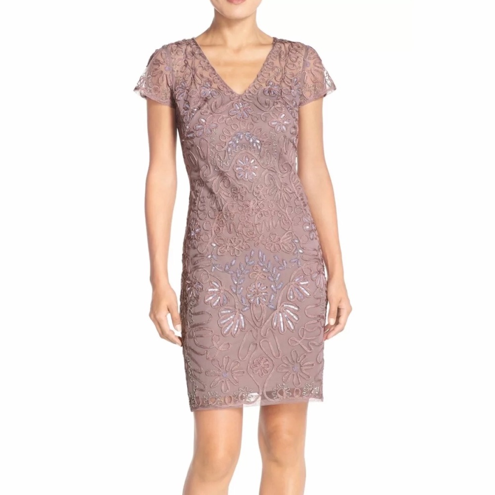 JS Collections Dusty Lavender Soutache Dress - 10